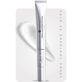 PUREZA NATUR Crema contorno de ojos con tecnología VibraLift para ojeras obscuras y bolsas | Con cafeína, Ácido hialurónico y esferas hidratantes 20g
