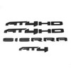Mnneryss 6PCS Matte Black AT4 HD Emblems Sierra Letters Compatible