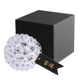 Natural Gemstone Crystal 5A, Fullerene, 0.4 inches (10 mm), Sacred Geometry, Bucky Ball, Power Stone, 2.5 inches (63 mm), 120 Pieces, Natural Stone Appraiser, Ascending Dragon, Drawstring Set, Large