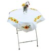 Trimits Sunflower Printed Cross Stitch Kit Tablecloth with Printed Fabric,