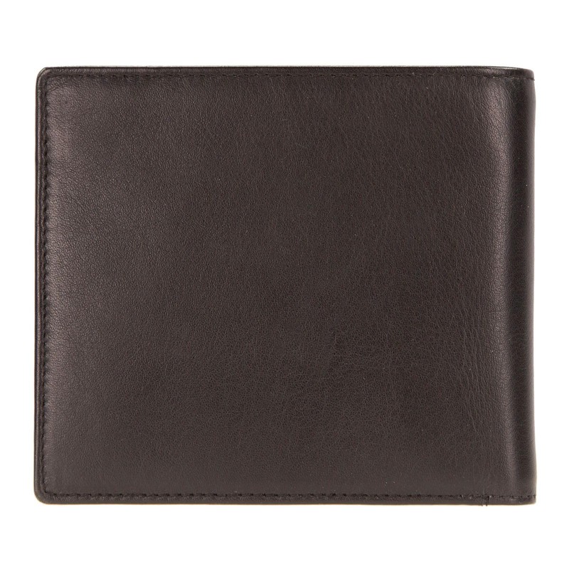 CINQUE Men's Black Plain Polyester Minimalist Slim Wallet with Key