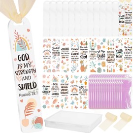 15Pcs Blank Acrylic Bookmark, Bible Verse Clear Acrylic Craft Bookmarks with 15Pcs Tassel, Bulk Double Sided Bookmark Stickers DIY Crafts Graduation Gifts for Women