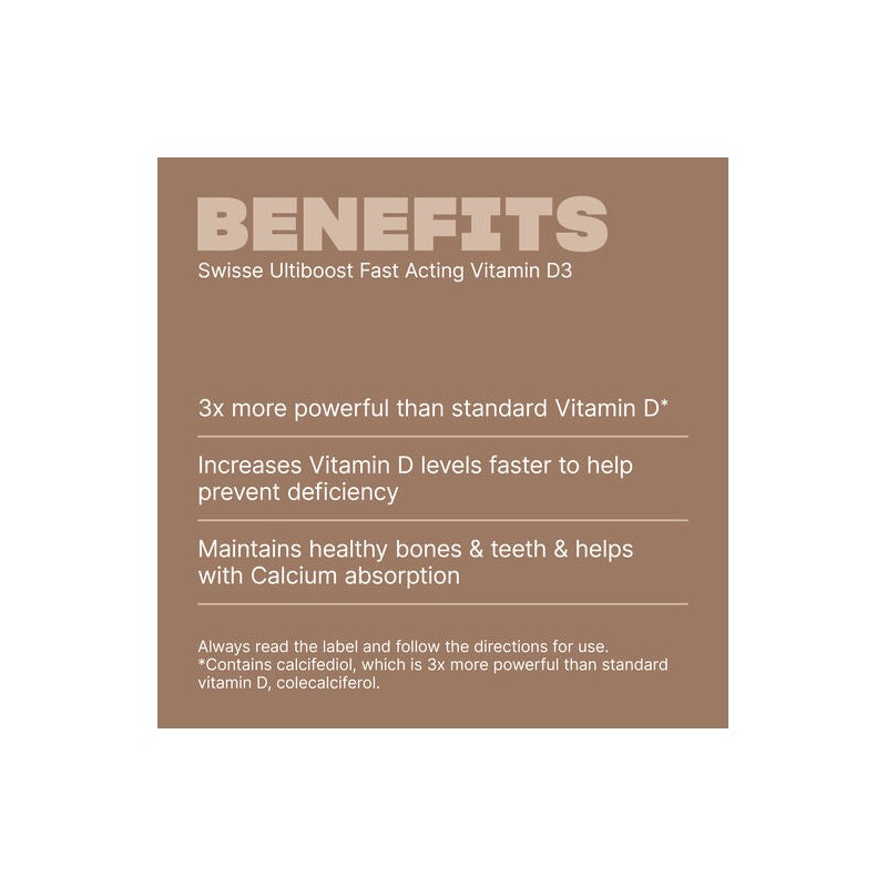 Swisse Ultiboost Fast Acting Vitamin D3 90 Tablets - SHORT