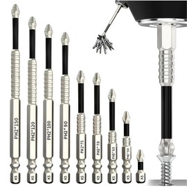 High Magnetic Screwdriver Drill Bit Set, 2025 New Anti Slip Magnetic Electric Screwdriver Set Alloy Steel for Impact Driver, Upgrade Strong Magnetic Durability Screwdriver Drill Bit Set(1Set)