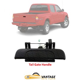 Vantage Auto Parts - Tailgate Handle Compatible with Toyota Tacoma 1995-2004 | Black | Steel | Direct Replacement | 6909035010 | TO1915102