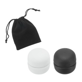 PATIKIL Hijab Magnetic Pins with Storage Bag, 1 Pair No-Snag Strongest Commercial Strength Buttons Multi-Use Pinless Magnetic Scarf Clip for Women Clothing Curtain, Black, White