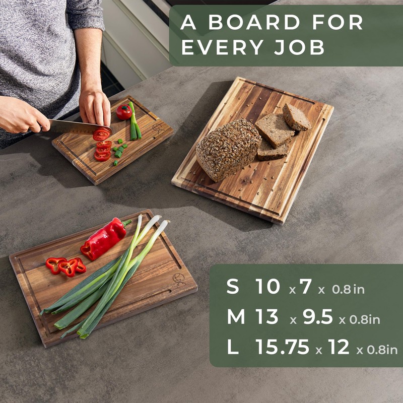 WALDWERK Cutting Board Set (15.75 x 12/13 x 9.5/10 x