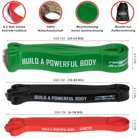 Raigeki Fitness Resistance Bands Rubber Bands (+ Training Plans) [Single and Set] Long Resistance Bands Fitness Bands for Strength Sports - Fitness Band Terrabands Gymnastics Bands