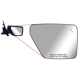 Replacement Passenger Right Side Door Mirror Glass Heated with BLIS(Blind Spot Light) for Ford F-150 fit year 2021 2022 2023