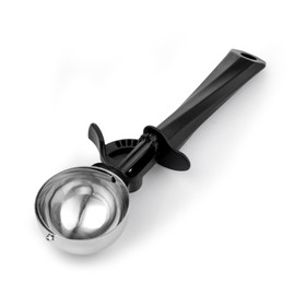 Ice Cream Scoop, 3.8 tbsp Stainless Steel Cookie Scoop 56 ml, Ice Cream Spoon with Easy Trigger, Kitchen Scoop for Ice Cream, Cookie, Mashed Potato, Meatballs, Melon Balls, Scoop Size 60mm