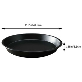 MAGICLULU Pizza Pan 11 Inch Carbon Steel Round Pizza Pan for Oven Bakeware Pizza Tray Nonstick Pizza Crisper Tray Bakeware Cooking Dish for Home Kitchen Black