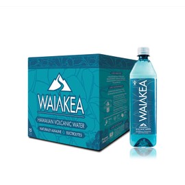 Waiākea - Hawaiian Volcanic Water - Naturally Alkaline Water - pH Range 7.6 to 8.2 - All Natural Minerals & Electrolytes - 100% Recycled Water Bottles - Bottled Water 15 Pack - 23.7 Fl Oz, 700 mL