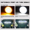 FACAILAHA Smoked Switchback Front LED Turn Signals Light Motorcycle Running