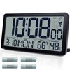 Atomic Wall Clock Battery Operated,10.5 inch Digtial Desk Clock with