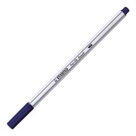 Premium Felt Tip Pen with Brush Tip for Variable Line Widths - STABILO Pen 68 Brush - Single Pen - Prussian Blue