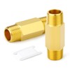 GASHER Brass Long Nipple, 1/2 NPT brass nipple, 2" Length