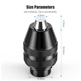 4486 Drill Chuck for Dremel, Ancable Keyless Chuck for Dremel Replacement 1/32-1/8 Chuck Three-Jaw Drill Chuck, Drill Accessories for Dremel 4000, 3000, 300, 200, 100, 8200, etc. (Pack of 1)