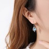 Earrings for Women, Silver Drop Earrings with Cubic Zirconia│Teardrop Heart