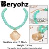 BERYOHZ Beaded Charm Pendant Necklace for Women Seashell Boho Starfish