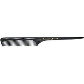 HERCULES SÄGEMANN - 6450 | 9 1/4 inch comb made of high-quality ebonite | Handle comb for hairstyles and separate individual hair strands | Extra wide teeth | Colour: black