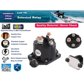 Outboard Starter Solenoid Relay for Mercury Outboard 40 50 65 75 80 90 100 105 115 125 135 150 175 200 225 250 HP (Replaces 89-817109A1, 89-817109A2 89-817109A3)