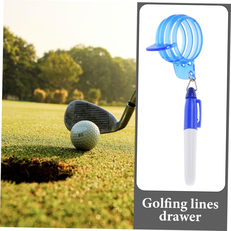 KICHOUSE 1 Set Golf Ball Marker Stencil Alignment Tool for