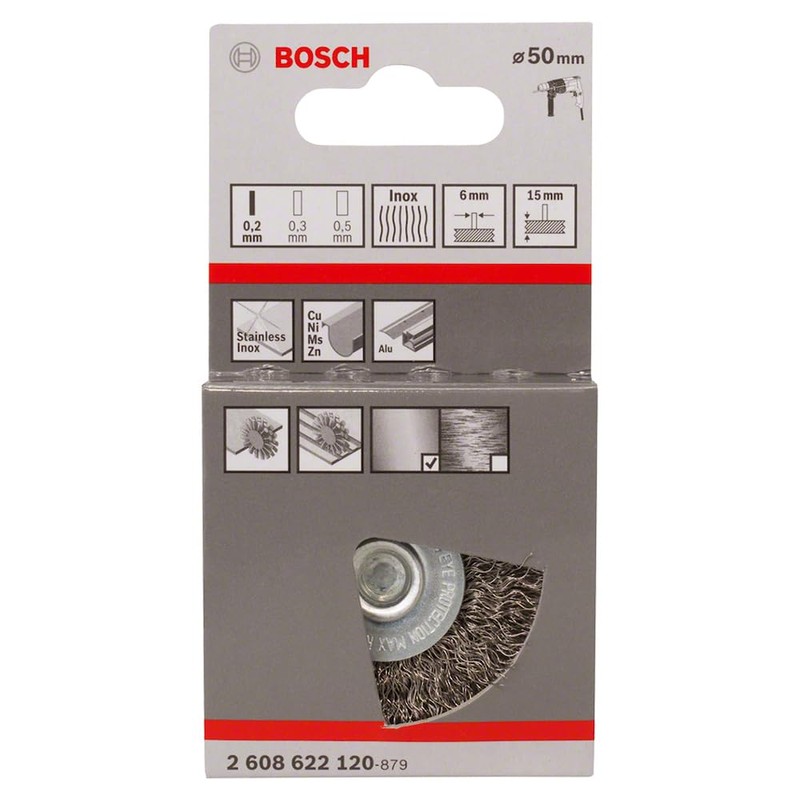 Bosch Professional 2608622120 Stainless Steel 0.2 mm Corrugated Wire Brush