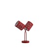 ORE HBL2605 in Bohemian Paisley 2-Light Cylinder Table Lamp, Red,