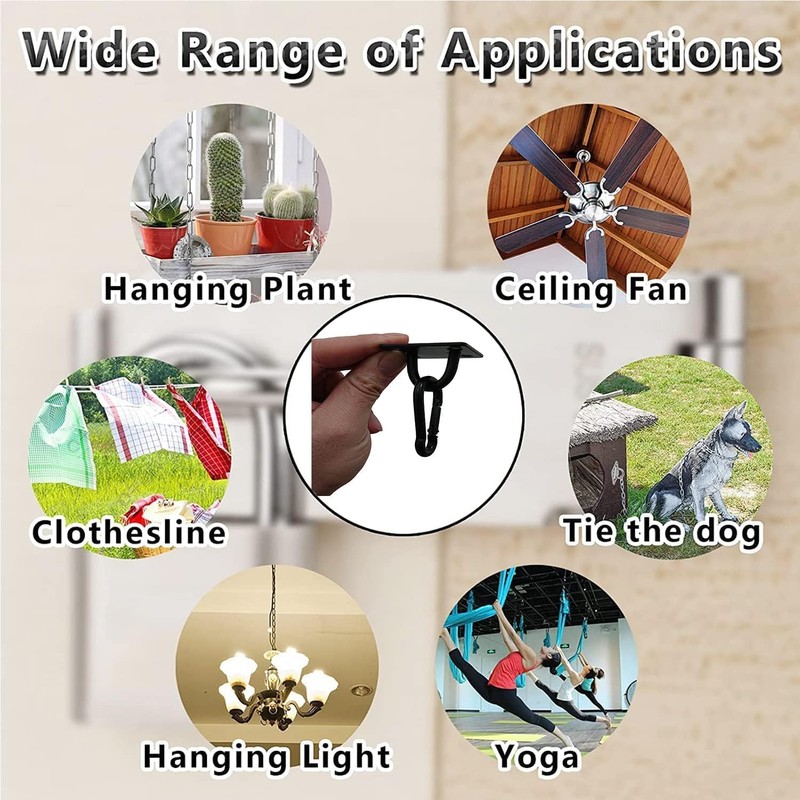 JUTOSU Ceiling Hook Pad Eye Plate Rectangular Eye Plate Wall