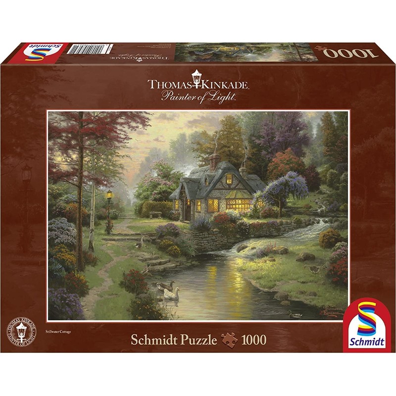 Schmidt Spiele | Thomas Kinkade: Stillwater Cottage (1000pc) | Puzzle
