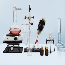 Essential Oil Distillation Apparatus Lab Home Glassware Distillation Kits 1000ml