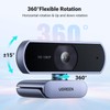 UGREEN 1080P Webcam with Microphone, Full HD USB Web Camera,
