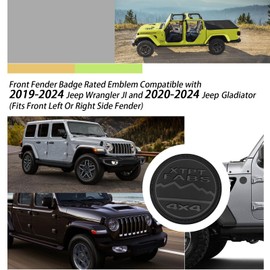 XTPTFABS 68483961AB Front Fender Badge Rated Emblem Compatible with 2019-2024 Jeep Wrangler Jl and 2020-2024 Jeep Gladiator(Fits Front Left Or Right Side Fender,1Pcs)