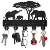 MAYJOYDIY Elephant Tree Key Holder for Wall Wood Wildlife Key