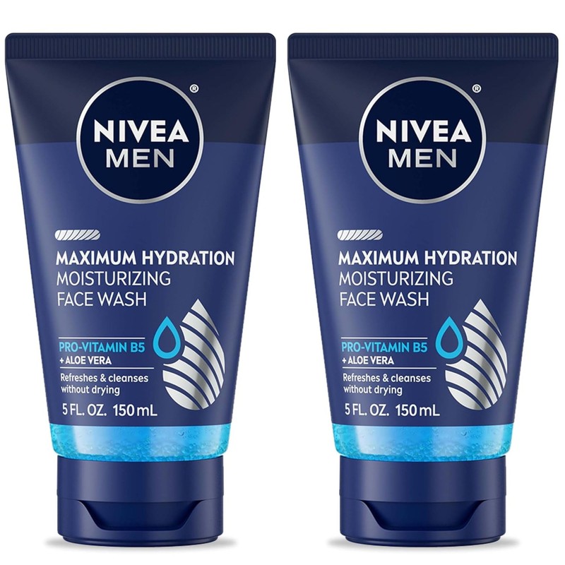 Nivea Men Max Hydration Moisturizing Face Wash, 5 Ounces (2
