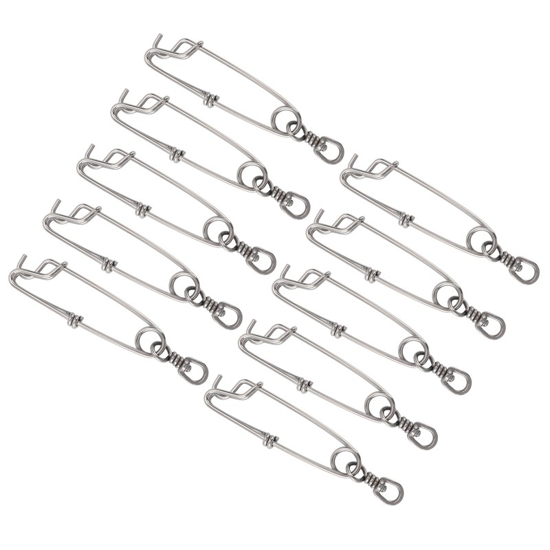 10 Set 3.8 X 150mm Fishing Snap Swivel 304 Stainless