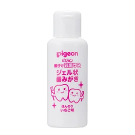 Pigeon Parent-Child Baby Teeth Care, Gel Toothpaste, Strawberry Flavor, 1.4 fl oz (40 ml)