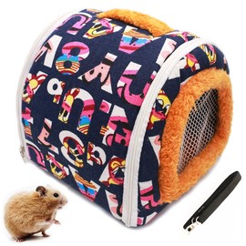 KAMEIOU Soft Small Animal Pet Chinchilla Hamter Small Guinea Pig Hedgehog Carrier Bag with Portable Handle and Detachable Shoulder Strap 8 x 8 Inches Warm Small Pet Carrier Pounch Bag