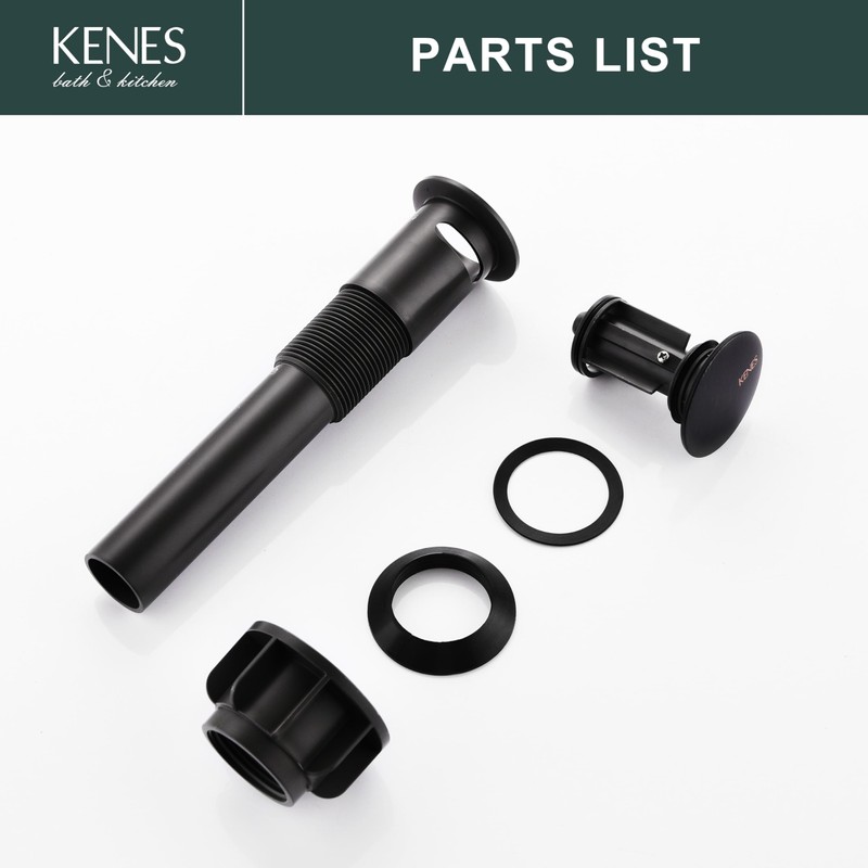 KENES Oil Rubbed Bronze Pop Up Bathroom Sink Drain with