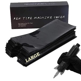 200Pcs Tattoo Gun Covers Large, Unihuby Black Tattoo Machine Covers Waterproof Tattoo Machine Bags Tattoo Pen Covers Black Tattoo Pen Bags Tattoo Wrap