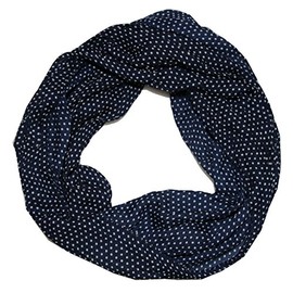 ACC Dots Women's Silk Loop Scarf, Dots Royal Blue