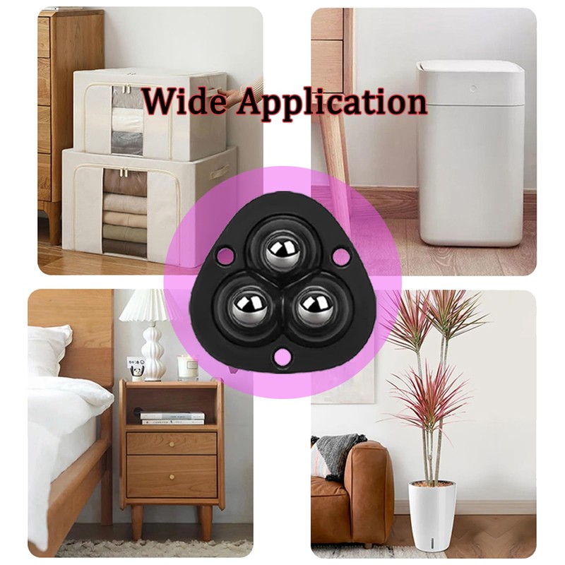 Drcoevo Self Adhesive Mini Caster Wheels for Small Kitchen Countertop