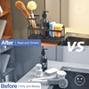 HomeUp Carbon Steel Kitchen Sink Caddy Rustproof Self Draining Sponge