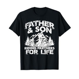 Snowmobile Father And Son Riding Partners Snowmobiling T-Shirt