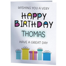 Happy Birthday Thomas - Birthday Card For Thomas