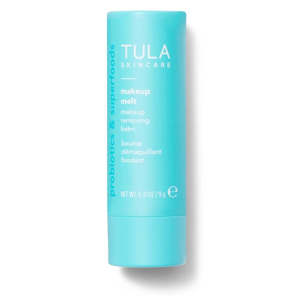 TULA Skin Care Makeup Melt Makeup Removing Balm - Travel-Friendly, Dissolves Stubborn Makeup and Softens Skin, 0.32 oz.