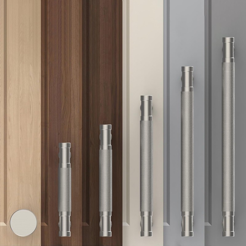 Amerdeco 10 Pack 3.75 Inch(96mm) Brushed Satin Nickel Cabinet Pulls