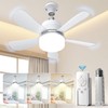 Eonini 2-in-1 Socket Fan Light with Remote, Small Ceiling Fans