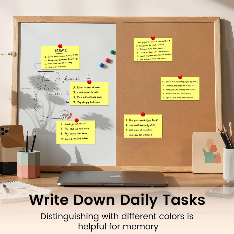 Index Cards 3x5 Inch, 300sheets, Flash Cards, Blank Yellow Note