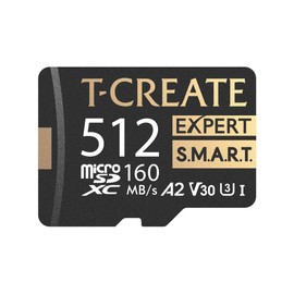 TEAMGROUP T-Create Smart A2 512GB Micro SDXC U3 V30 4K R/W Speed up to 160/150 MB/s High Speed Flash Memory Card for